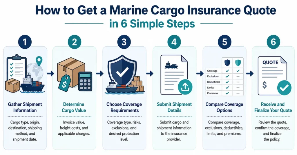 six steps to get a marine cargo insurance quote