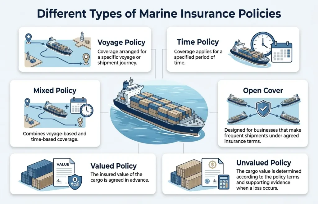 Different Types of Marine Insurance Policies